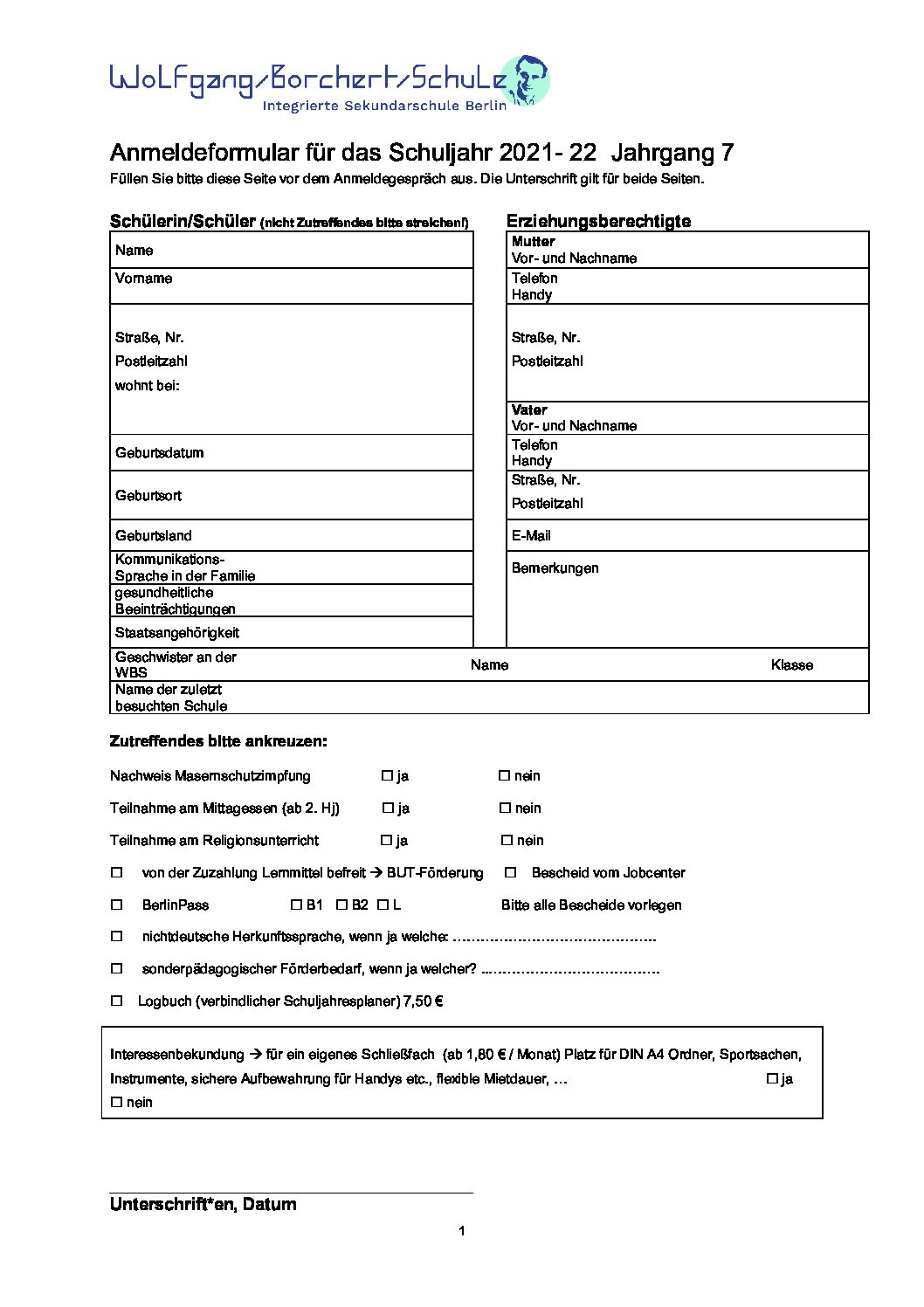 PDF Anmeldeformular Allgemein PDF Télécharger Download